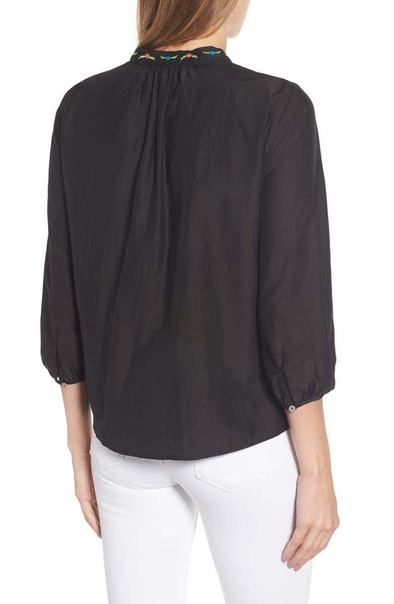 VELVET by Graham & Spencer Embroidered Blouse, Alternate, color, 