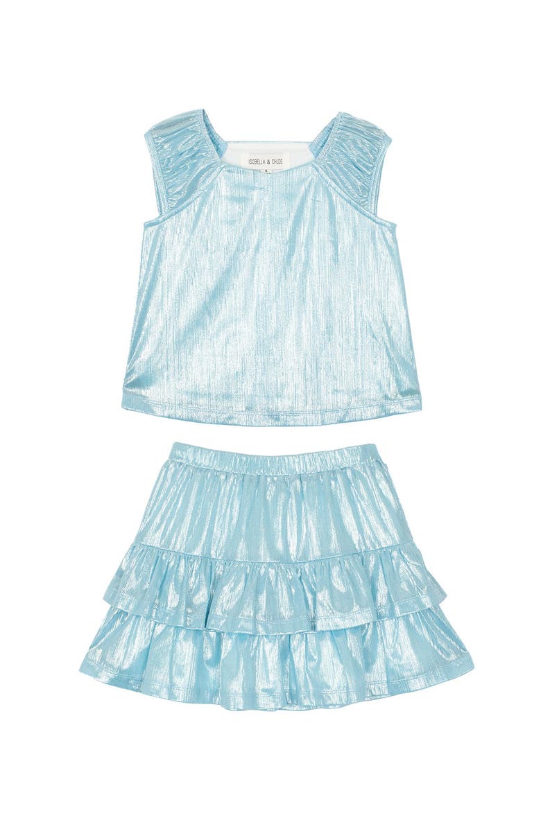 Isobella & Chloe Party Girl Two Piece Set, Main, color, Blue