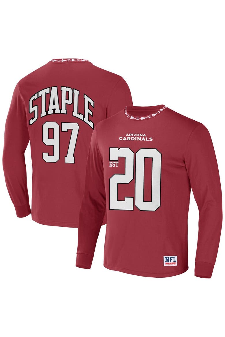 Men's NFL x Staple Red Arizona Cardinals Core Team Long Sleeve T-Shirt, Main, color, Red