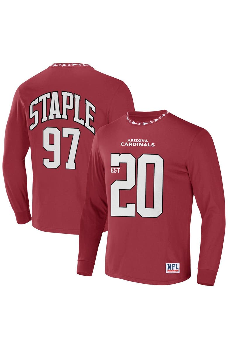 STAPLE Men's NFL x Staple Red Arizona Cardinals Core Team Long Sleeve T-Shirt, Main, color, Red