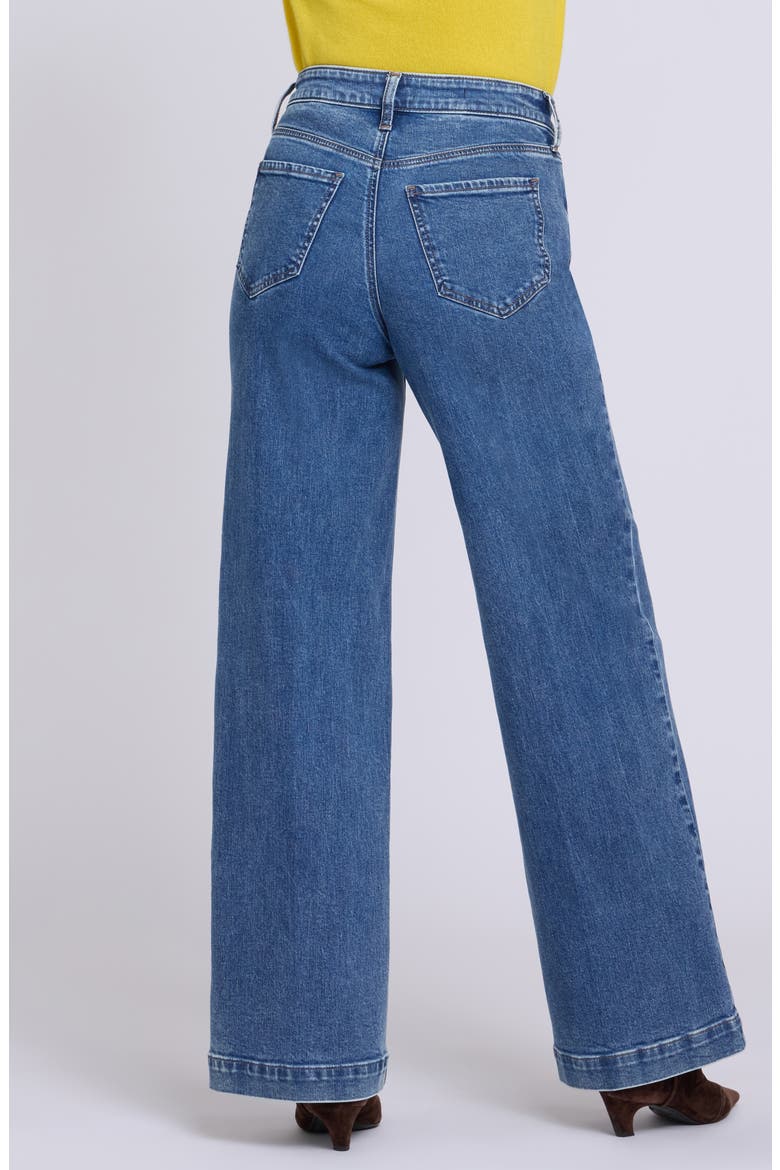 Teresa High Waist Wide Leg Jeans, Alternate, color, BURNET