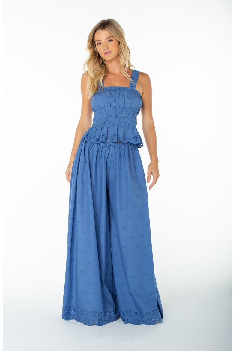 West Reef Eyelet Cotton Tank, Alternate, color, DUTCH BLUE