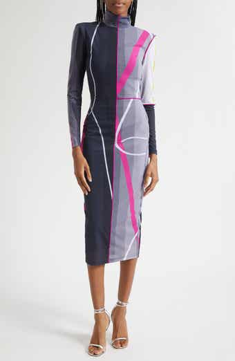 ISRAELLA KOBLA Neeta Stripe Long Sleeve Midi Dress