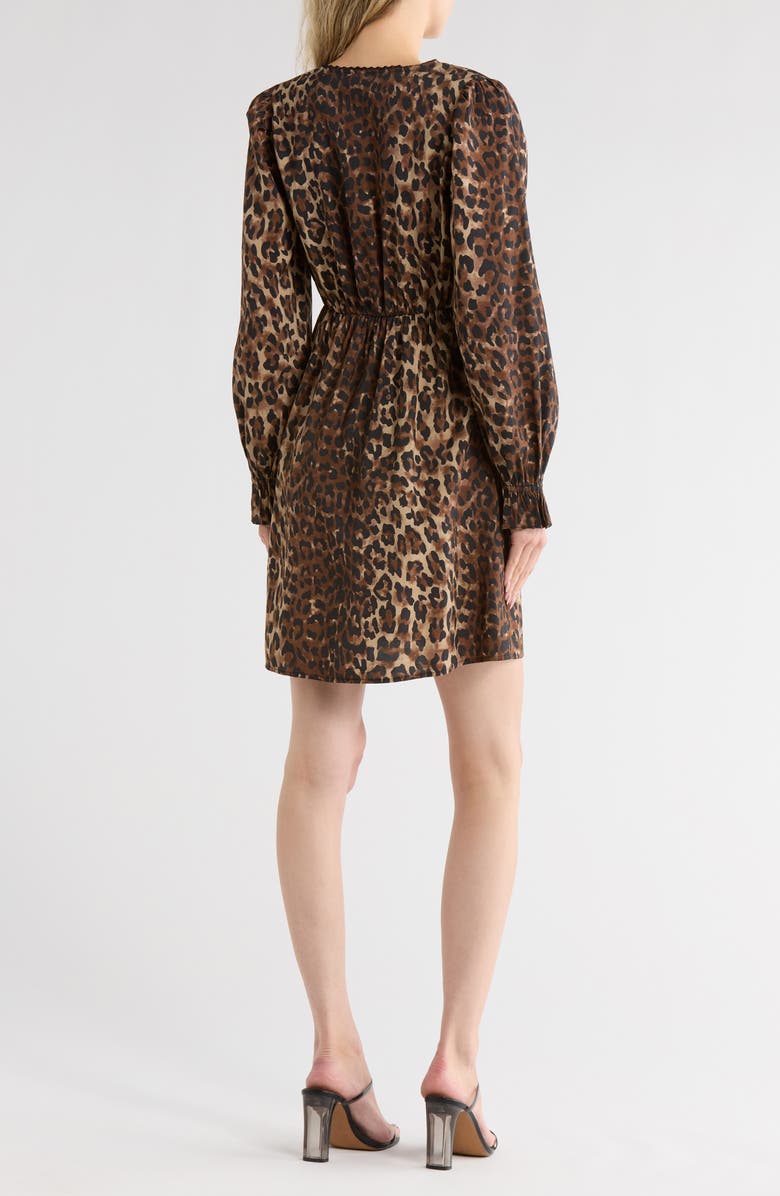 VERO MODA Wild Long Sleeve A-Line Dress, Alternate, color, Leopard