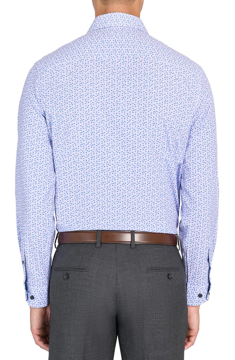 W.R.K Slim Fit Micro Floral Performance Dress Shirt, Alternate, color, Lilac