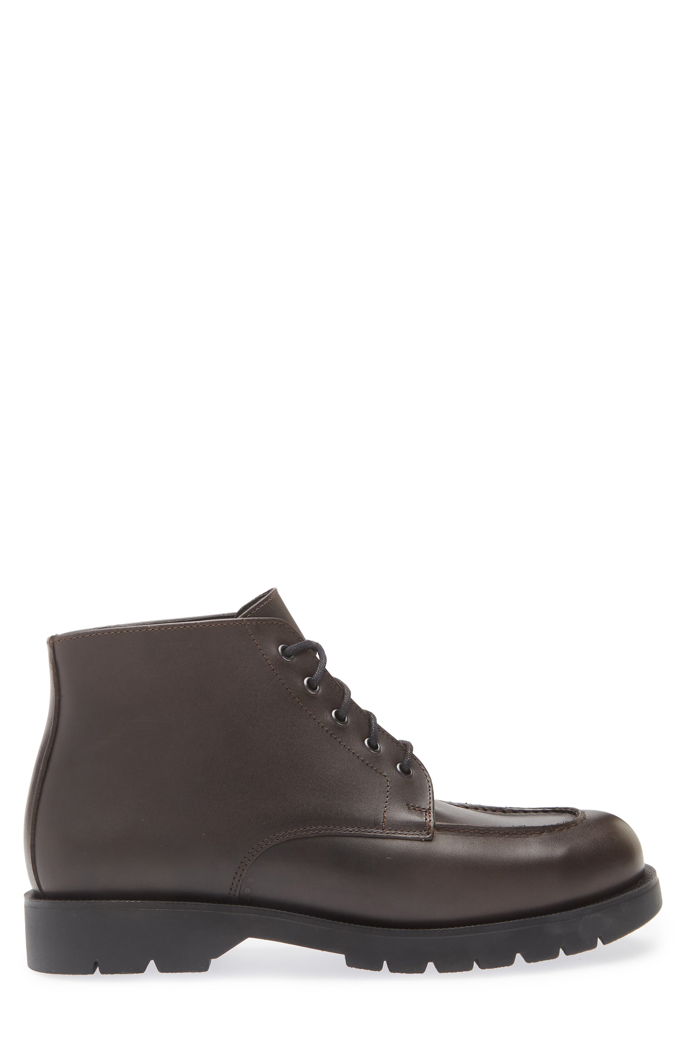 Oxal KP Lugged Leather Boot, Alternate, color, MARRON/NOIR