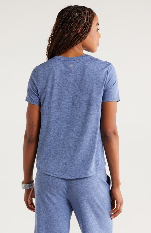 Zella Restore Soft Lite Relaxed Tee In Blue
