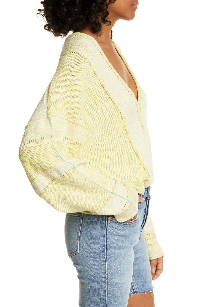 Free People Lemonade Stand Sweater, Alternate, color, Yellow
