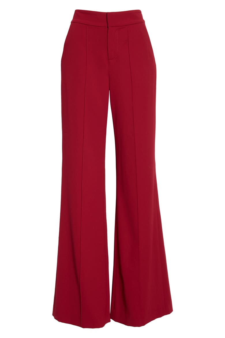 Dylan High Waist Wide Leg Pants, Alternate, color, BORDEAUX