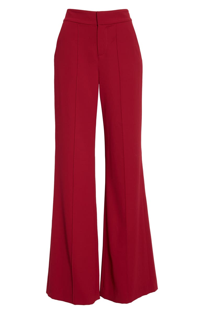 Alice + Olivia Dylan High Waist Wide Leg Pants, Alternate, color, 