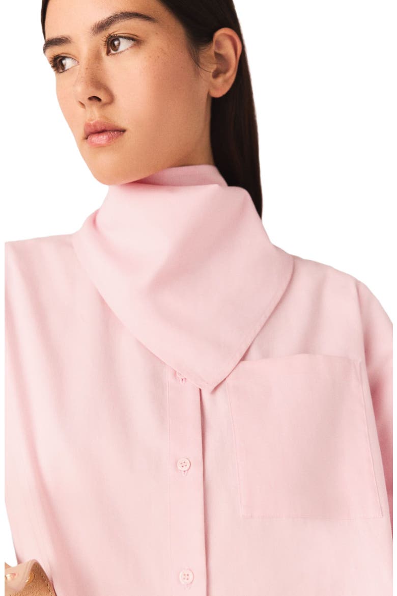 Shirt with removable scarf, Alternate, color, Pink