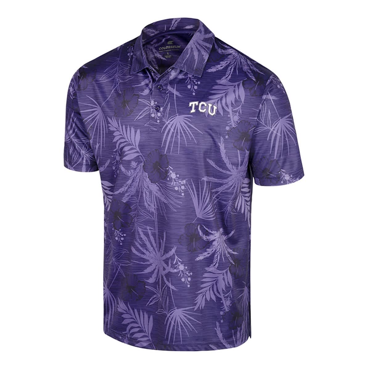 COLOSSEUM Men's Colosseum Purple TCU Horned Frogs Palms Team Polo (Men ...