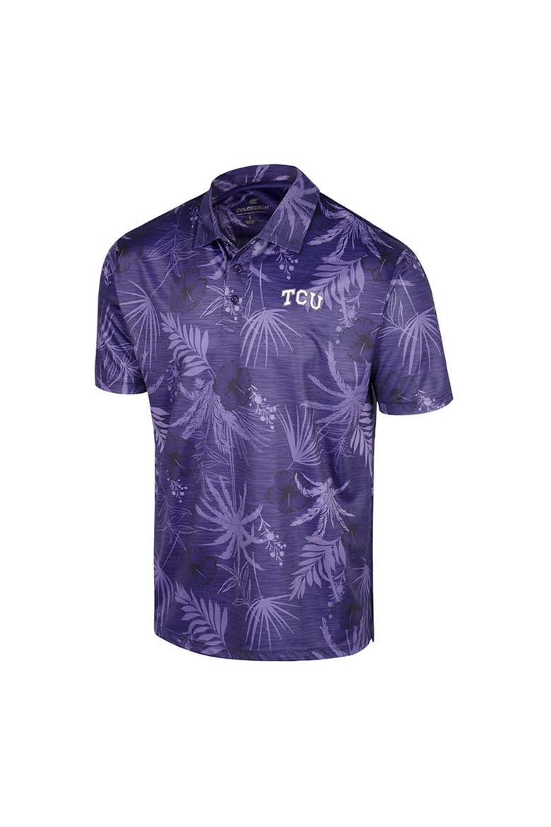 Men's Colosseum  Purple TCU Horned Frogs Palms Team Polo, Alternate, color, Purple