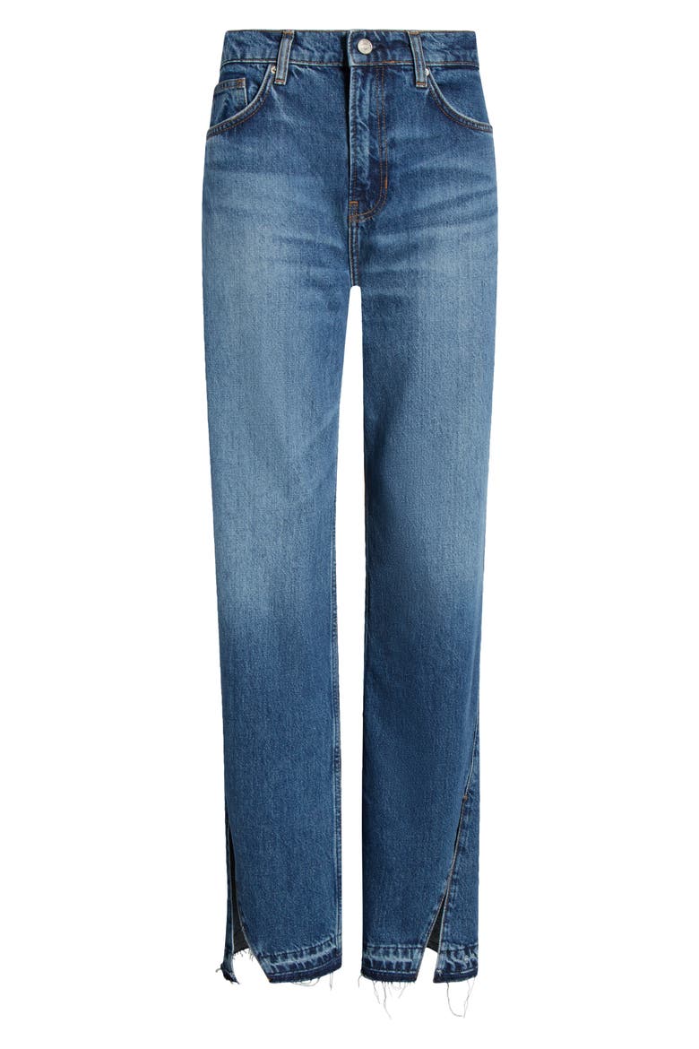 Val '90s Vented Release Hem Straight Leg Jeans, Alternate, color, MAGGIORE VENTED LET DOWN HEM