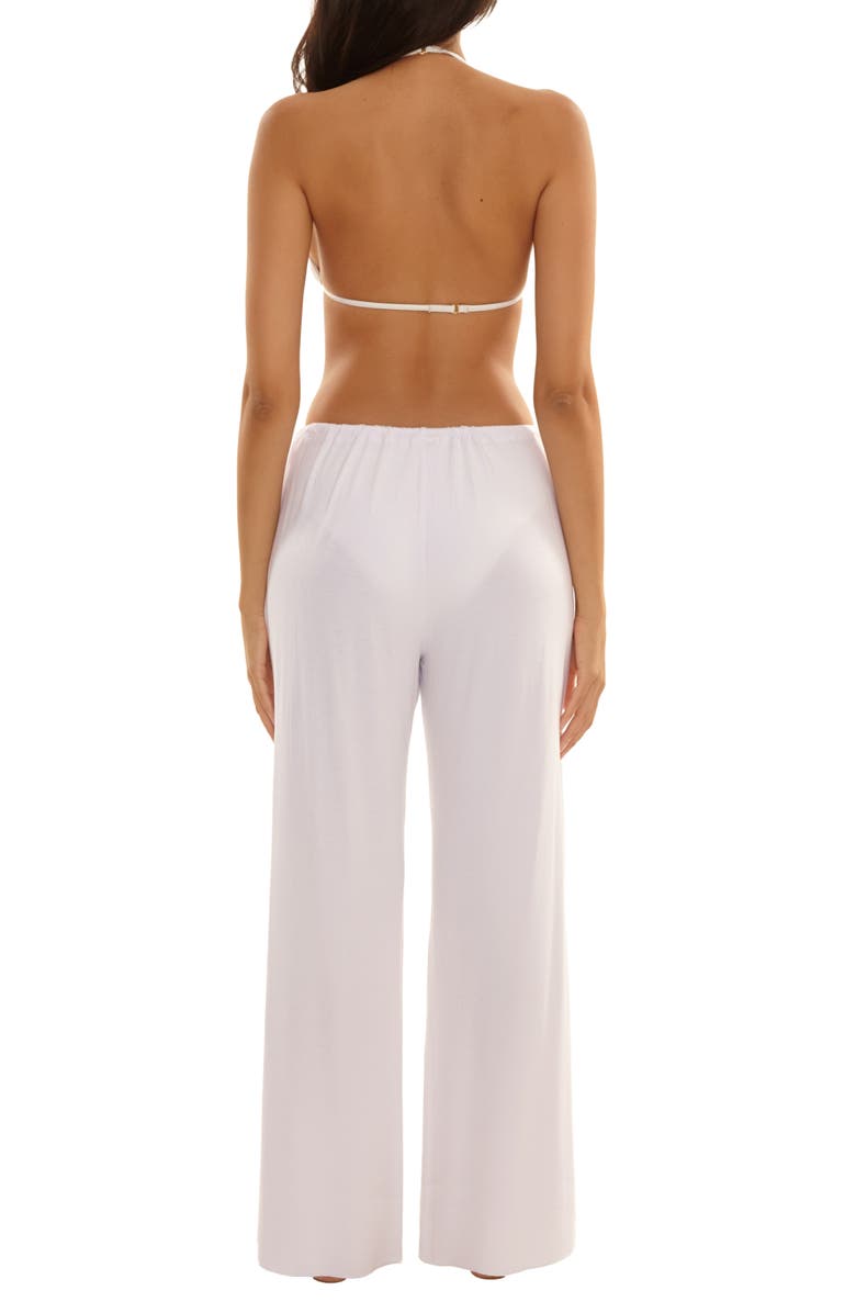 Becca Beach to BBQ Side Slit Cover-Up Pants, Alternate, color, White