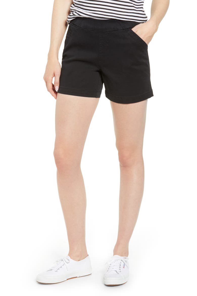 Jeans Gracie Cotton Blend Shorts, Main, color, BLACK