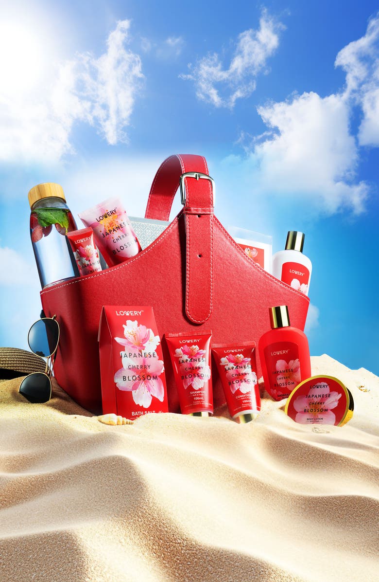 Lovery Japanese Cherry Blossom Bath Set, Alternate, color, NO COLOR