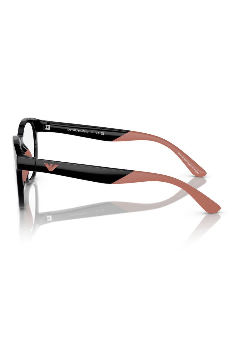 47mm Phantos Optical Glasses, Alternate, color, SHINY BLACK / CLEAR