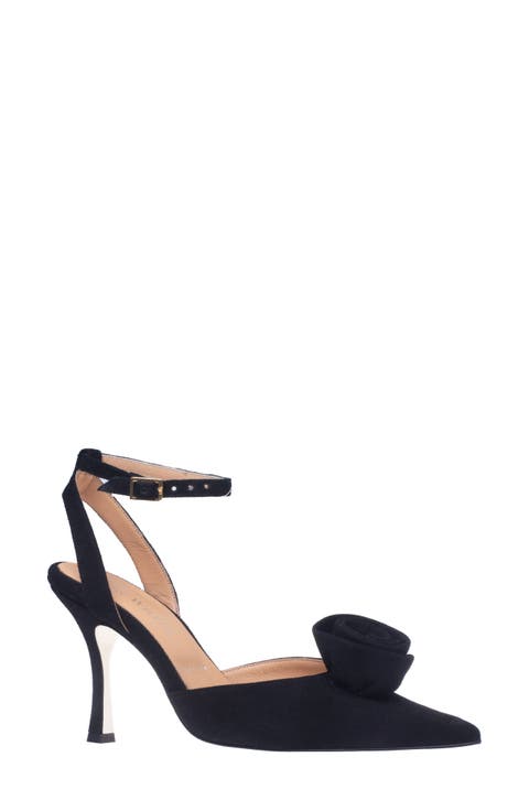 Grace Weatherproof Ankle Strap Pointed Toe Pump
