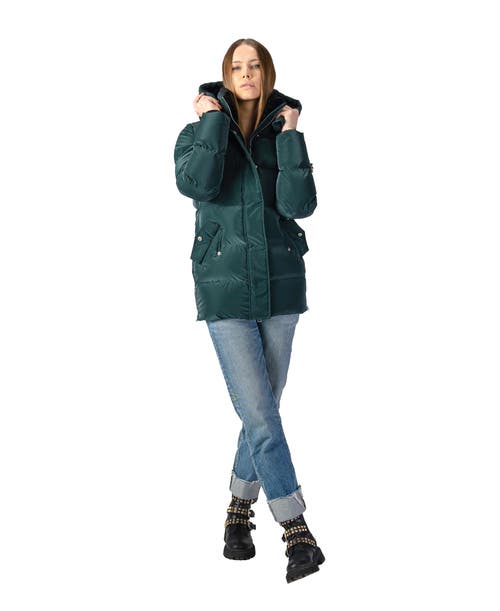 Woodpecker Bumnester 3/4 Length Quilted Coat In Gray