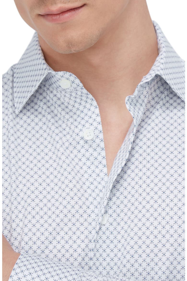 James OoohCotton® Geo Print Button-Up Shirt, Alternate, color, WHITE