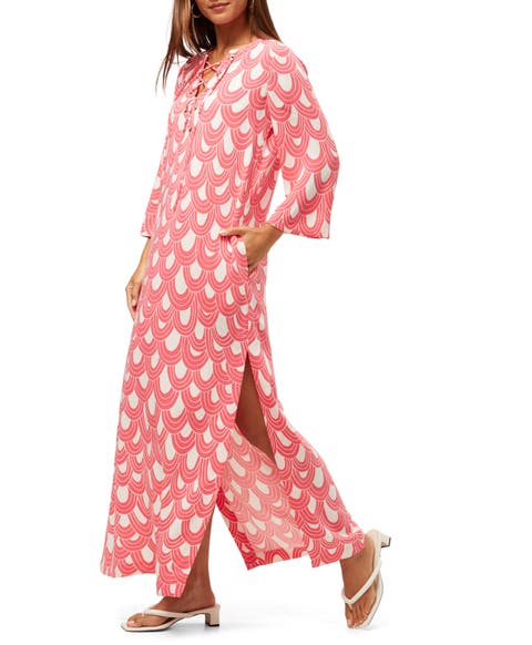 Catamaran Printed Lace Up Dress