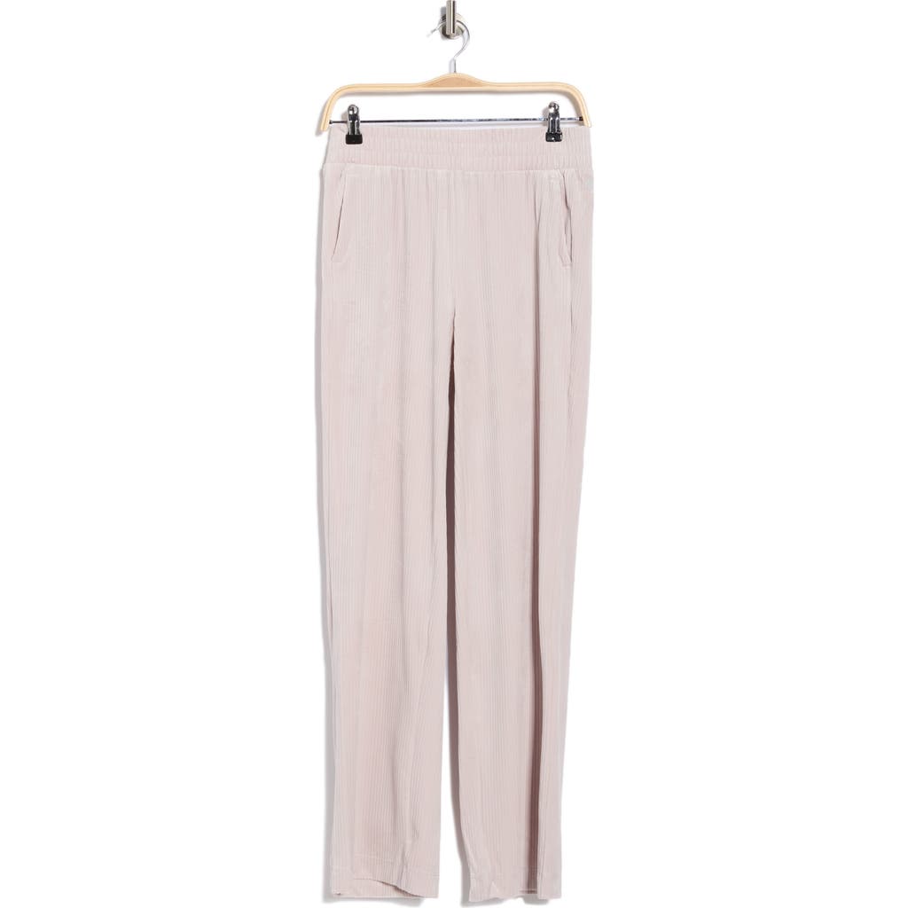 Apana Ribbed Velour Pull-on Pants In Neutral