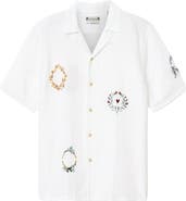 AllSaints Deck Embroidered Camp Shirt