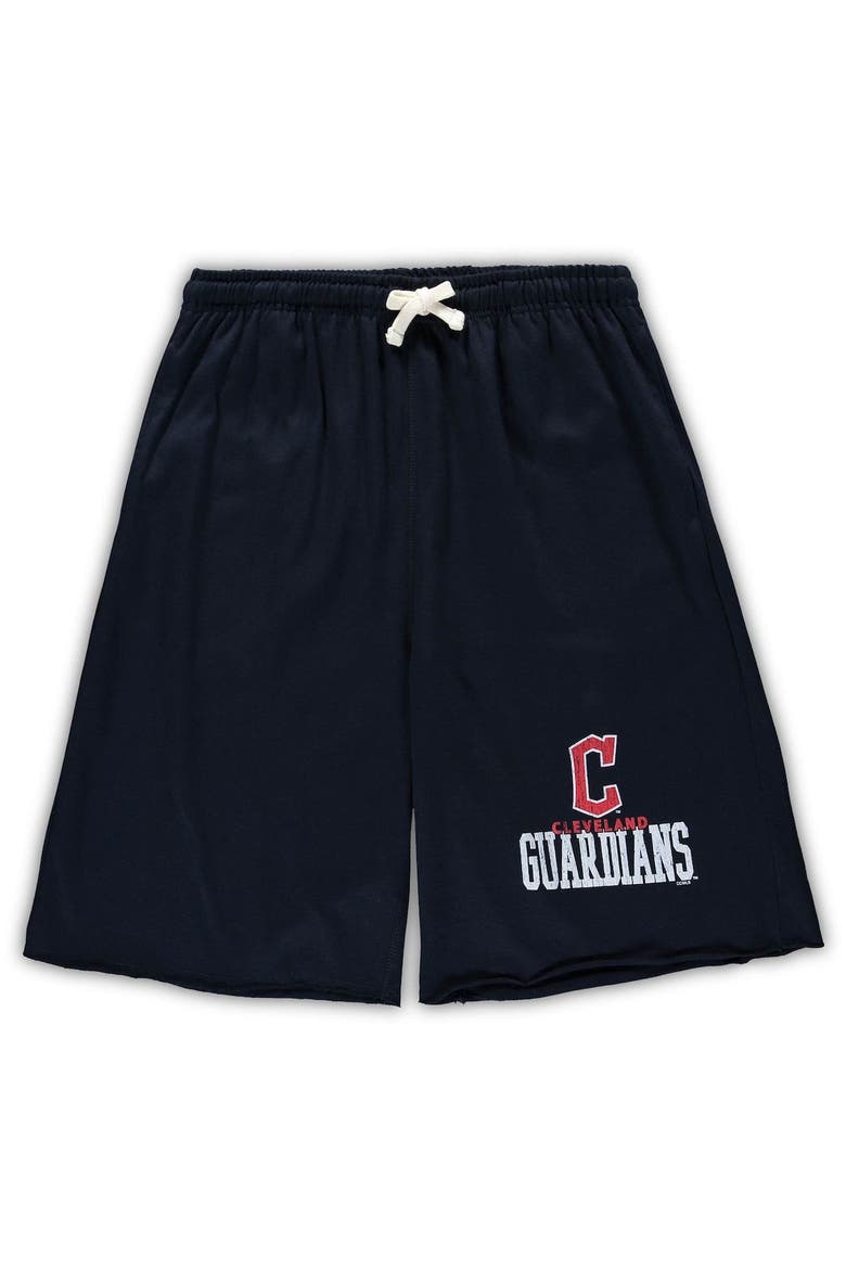 Men's Navy Cleveland Guardians Big & Tall French Terry Shorts, Main, color, Navy