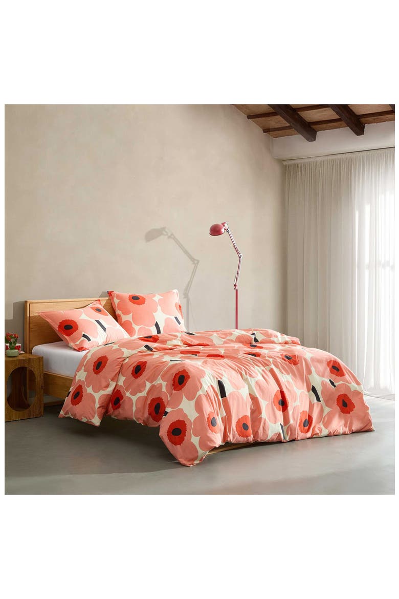 Unikko Cotton Percale Comforter & Shams Set, Alternate, color, MEDIUM / DARK PINK