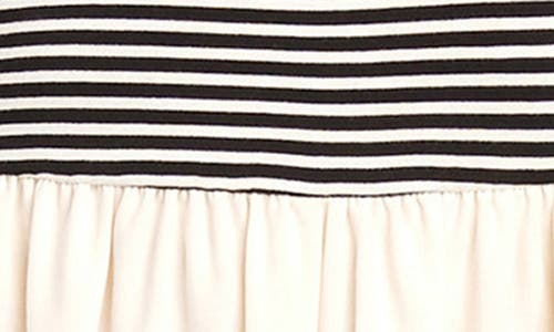Fifteen Twenty Sylvie Contrast Skirt Dress In Stripe