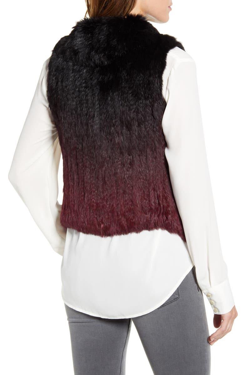 La Fiorentina Ombré Genuine Rabbit Fur Vest, Alternate, color,