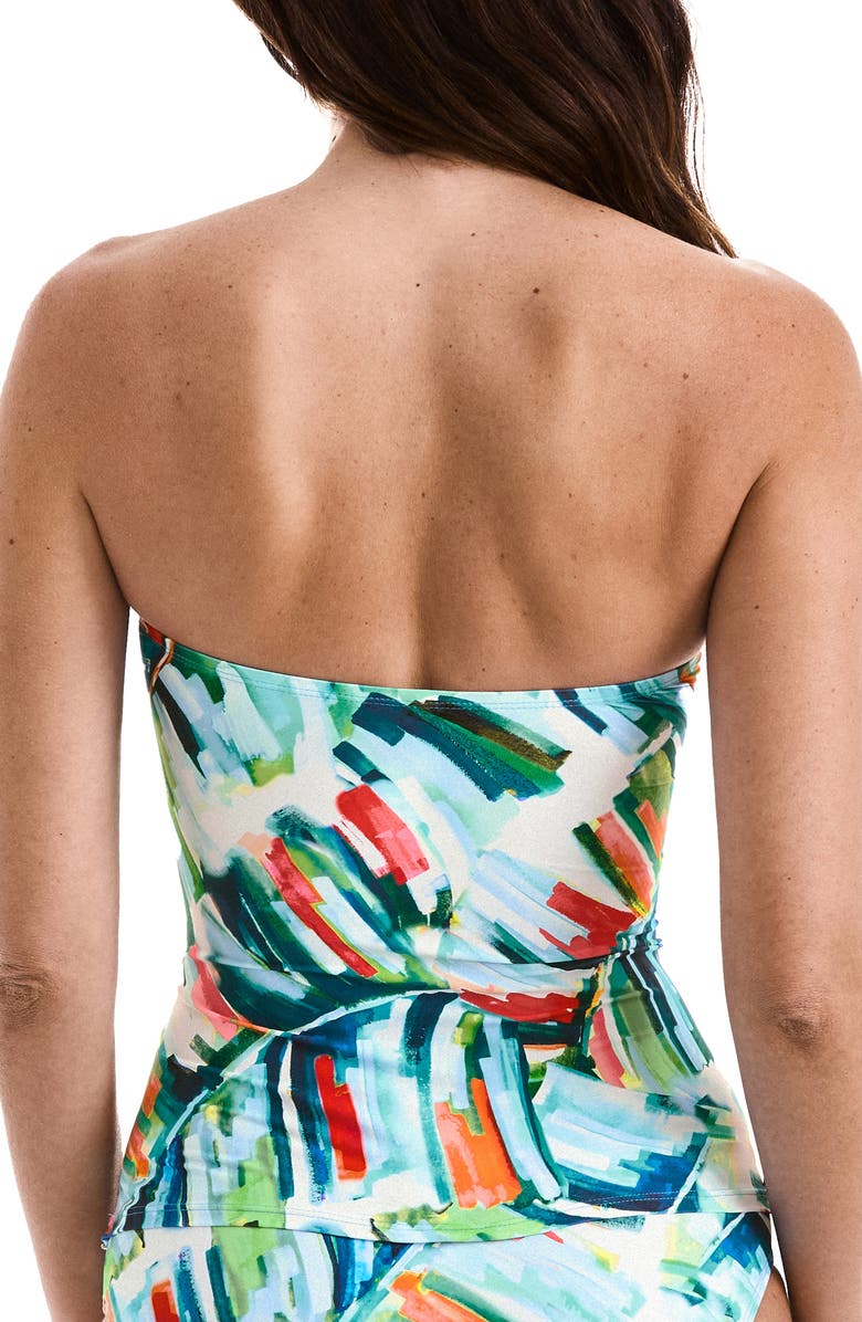 Mimi Flamingo Aria Bandini Strapless Tankini Top, Alternate, color, 