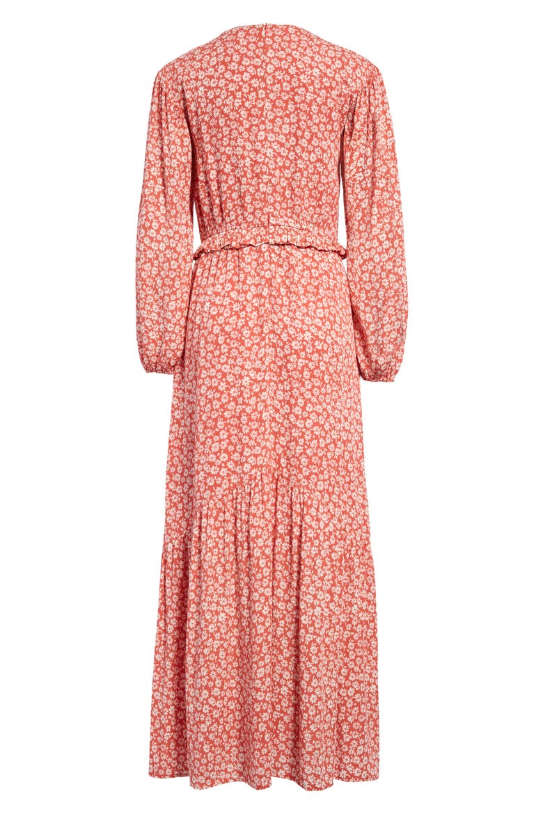 Madison Long Sleeve Maxi Dress, Alternate, color, CORAL
