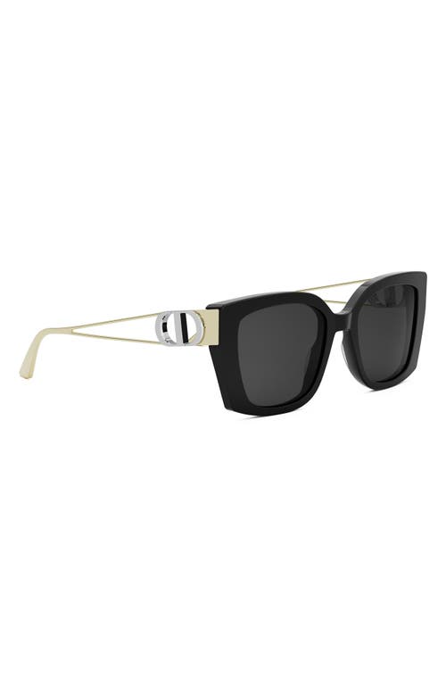 Dior 30montaigne S13i Sunglasses In Shiny Black/smoke