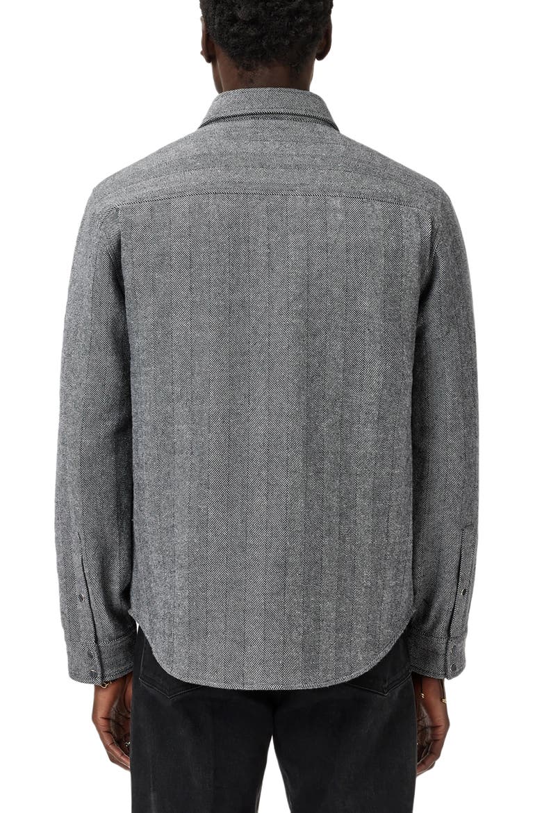 Jameson Herringbone Snap Jacket, Alternate, color, SMOKED PEARL GREY