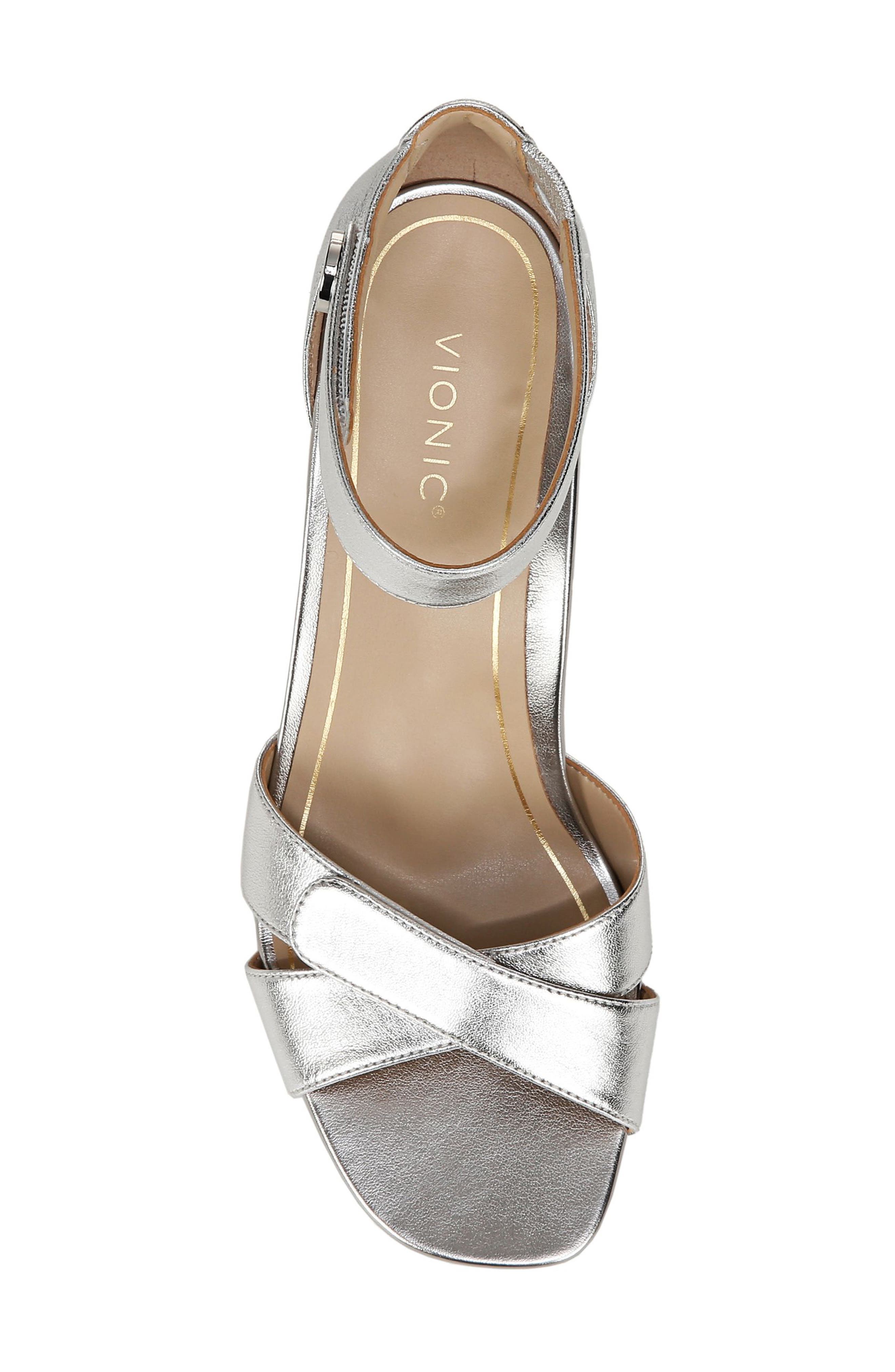 Salinas Block Heel Sandal, Alternate, color, SILVER