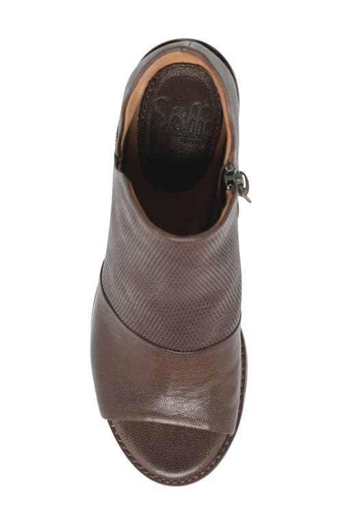 Söfft Molly Open Toe Bootie In Brown
