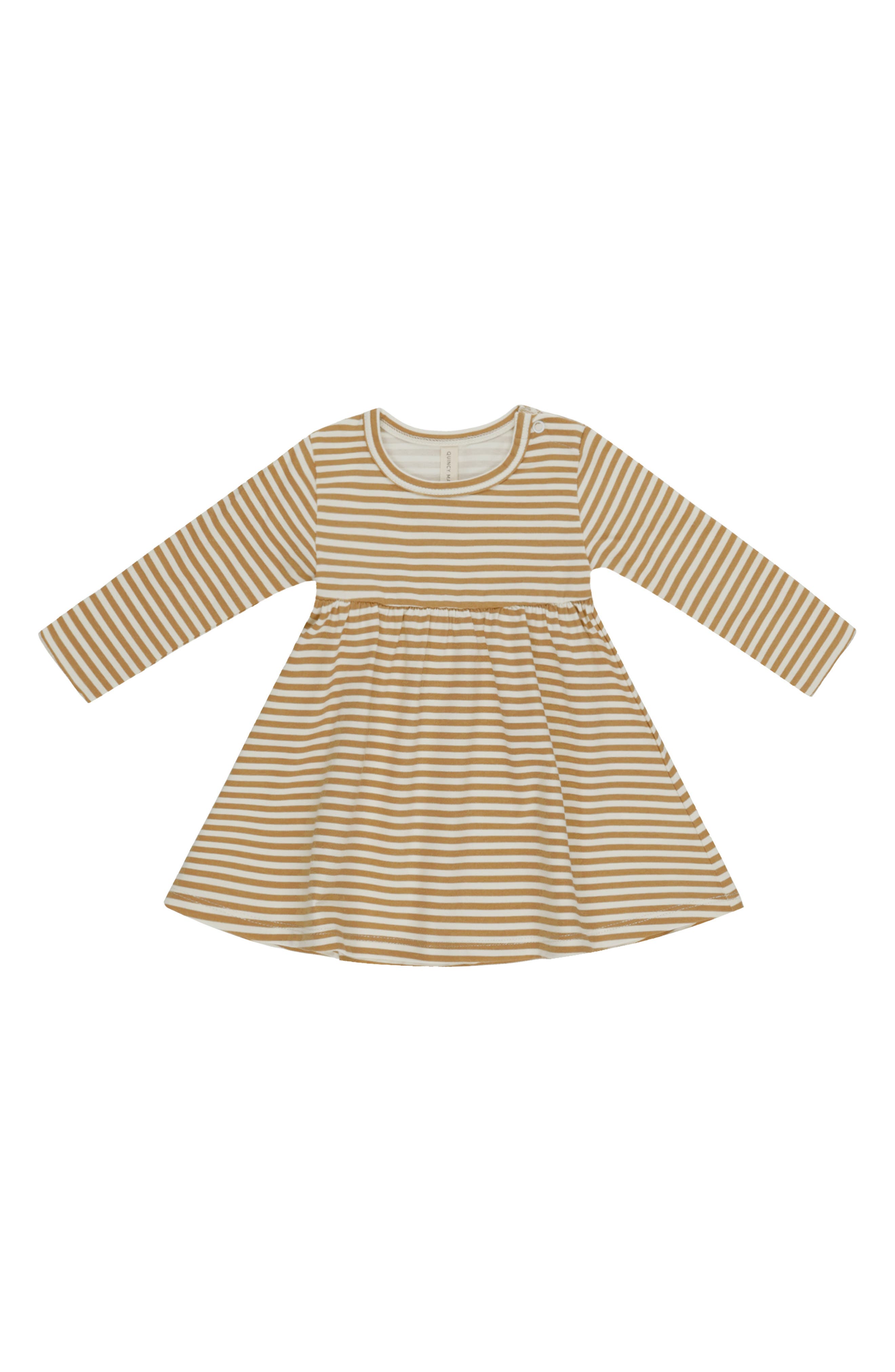 Kids' Striped Long Sleeve Cotton Dress