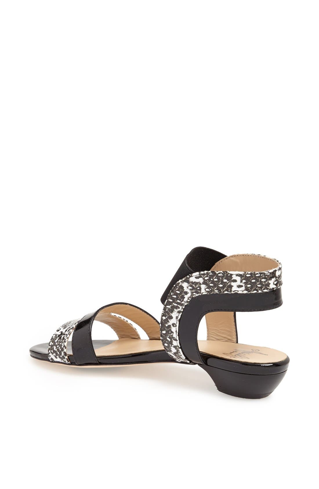 'Rovigo' Sandal, Alternate, color, BLACK/ WHITE