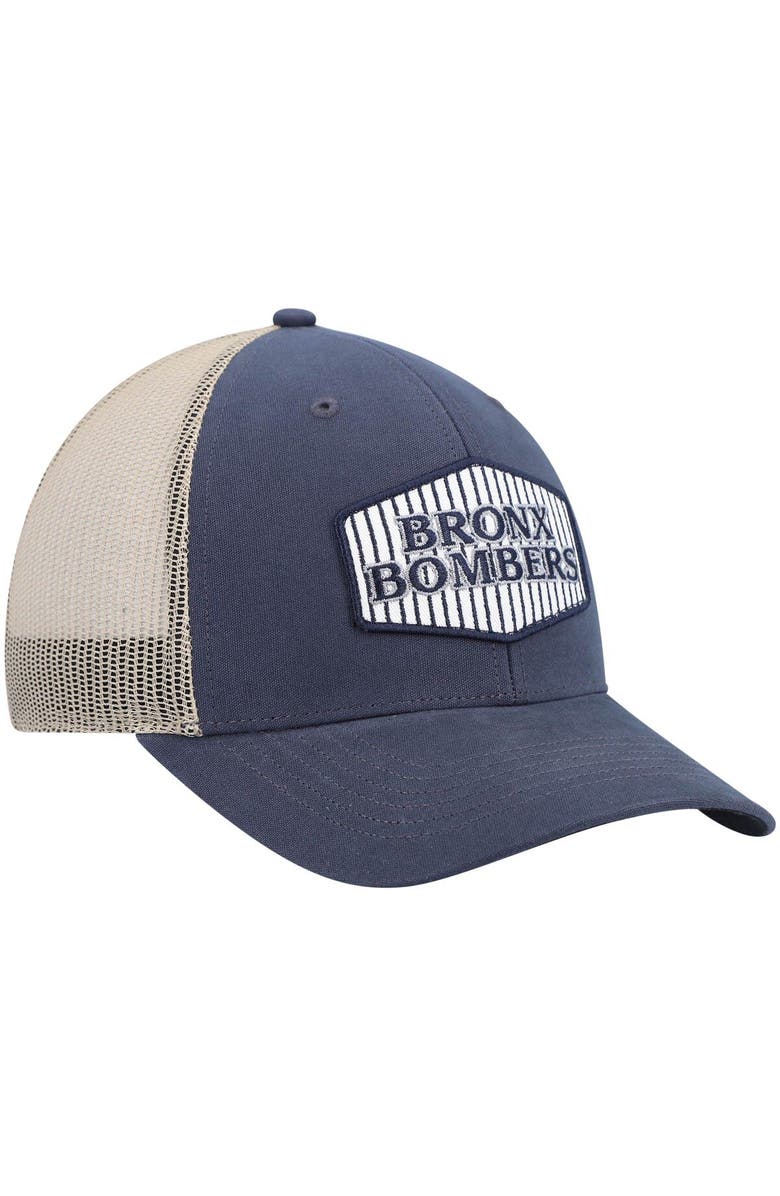 '47 Men's '47 Navy/Natural New York Yankees Bronx Bombers Local Haven Trucker Snapback Hat, Alternate, color,