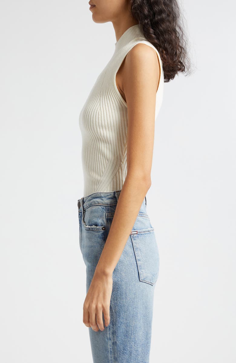 PAIGE Fidelia Mock Neck Sweater Tank, Alternate, color, Ivory