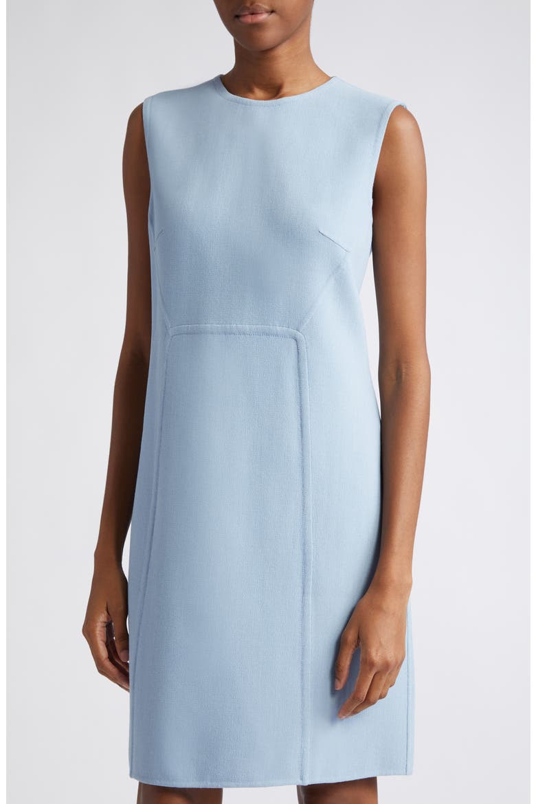 Stretch Wool Blend Crepe Shift Dress, Alternate, color, COAST