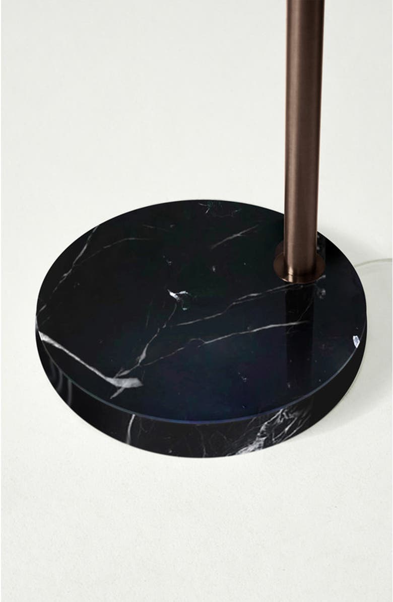 Brightech Mason 81" LED Arc Floor Lamp with Heavy-Weighted Marble Base, Alternate, color, Metallic Bronze