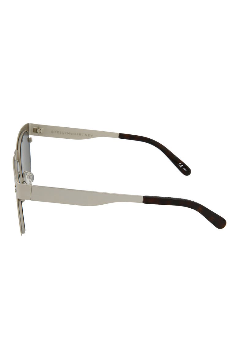 56mm Square Sunglasses, Alternate, color, SILVER SILVER SILVER/ MSL