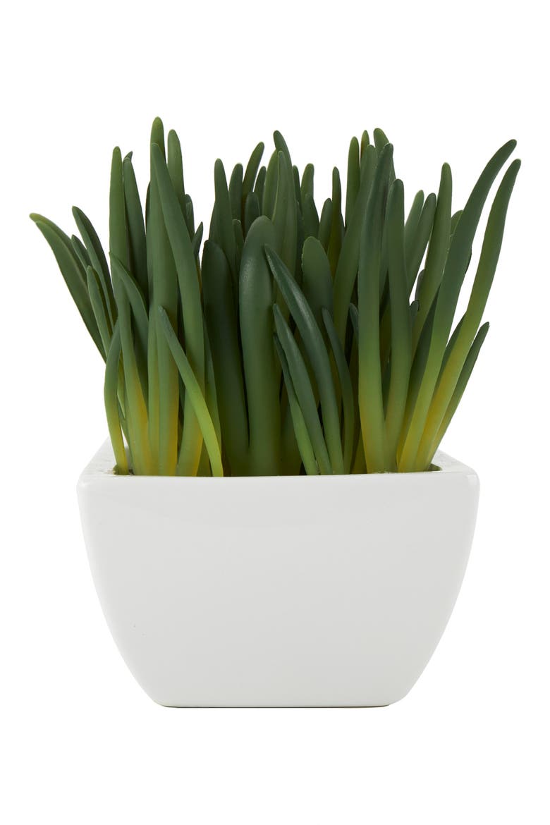 Green Faux Foliage Artificial Potted Plant, Main, color, GREEN