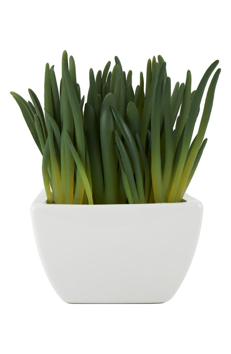 GINGER BIRCH STUDIO Green Faux Foliage Artificial Potted Plant, Main, color, Green