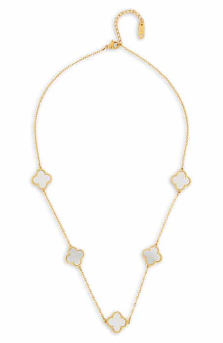 SAACHI Clover Station Charm Necklace