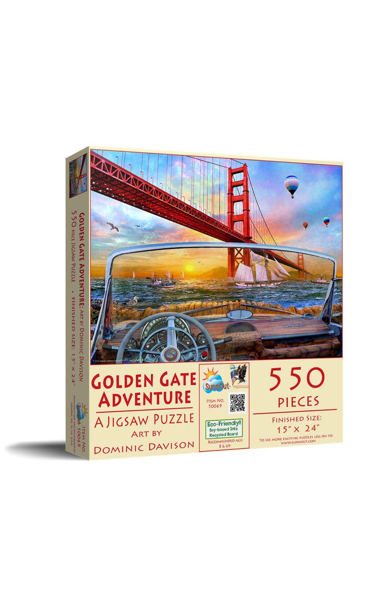 Sunsout Golden Gate Adventure 550 piece Jigsaw Puzzle for Adults, Main, color, Multicolor