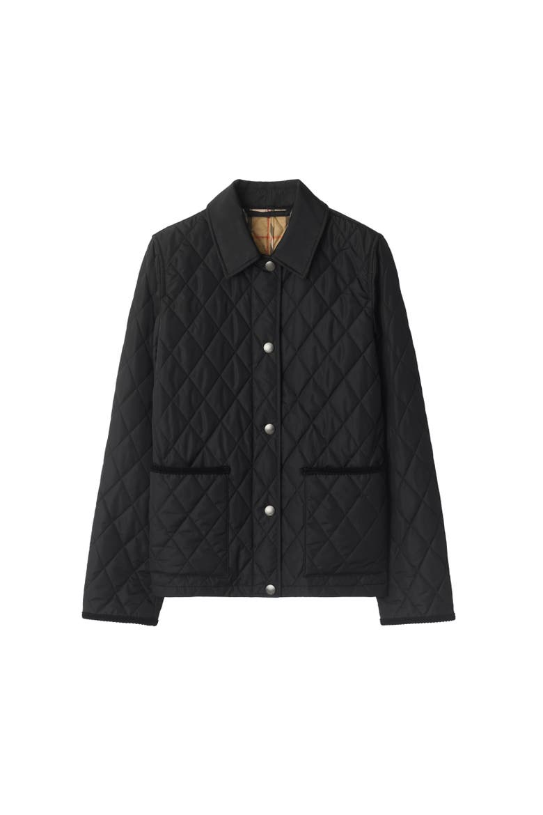 Quilted Nylon Jacket, Alternate, color, Black/sand beige